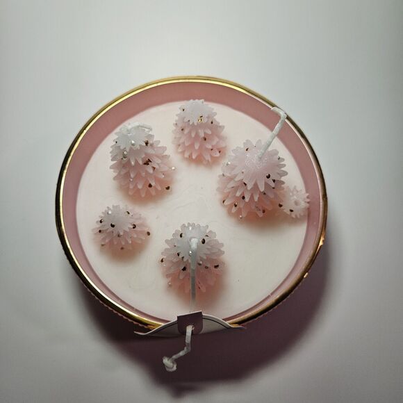 Sincerely Jules Home frost Pink christmas tree candle New *One Tree Top Fell* - Picture 4 of 7